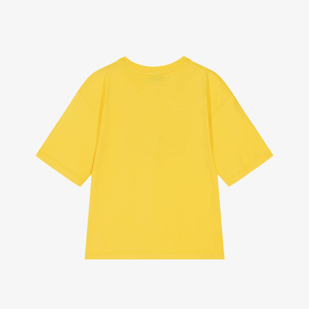MARC JACOBS-Boys Yellow Cotton Jersey T-Shirt with Relaxed Fit | Childrensalon