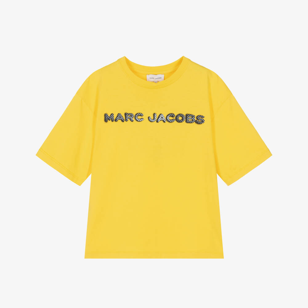 MARC JACOBS-Boys Yellow Cotton Jersey T-Shirt with Relaxed Fit | Childrensalon