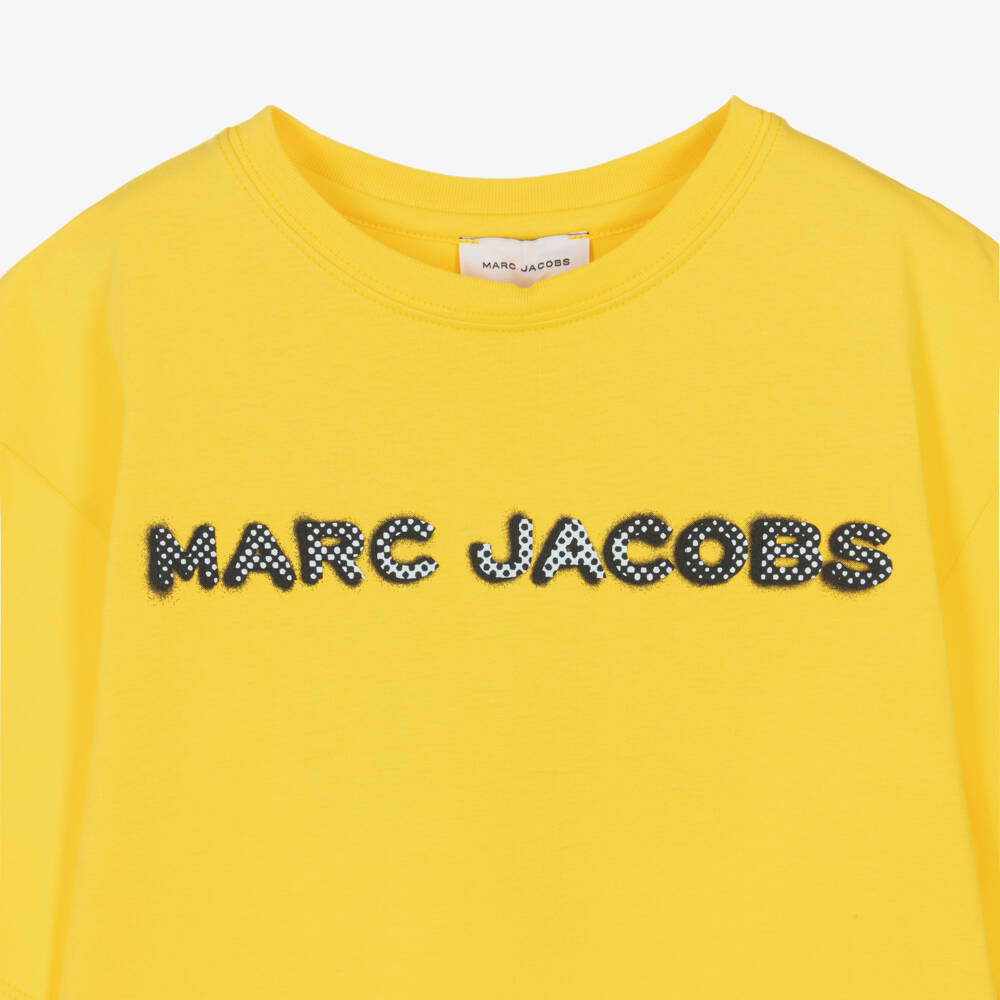 MARC JACOBS-Boys Yellow Cotton Jersey T-Shirt with Relaxed Fit | Childrensalon