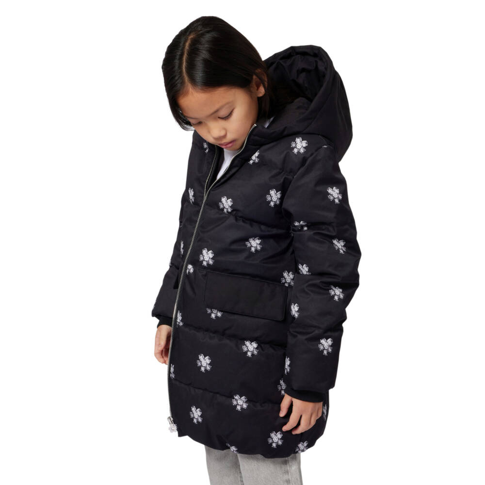 MARC JACOBS-Girls Black Daisy Print Padded Coat | Childrensalon
