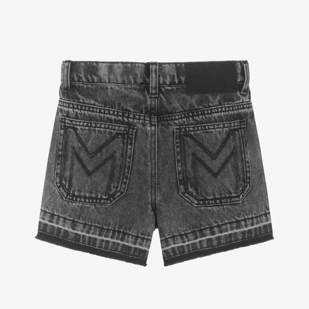 MARC JACOBS-Girls Black Denim Diamanté Shorts | Childrensalon