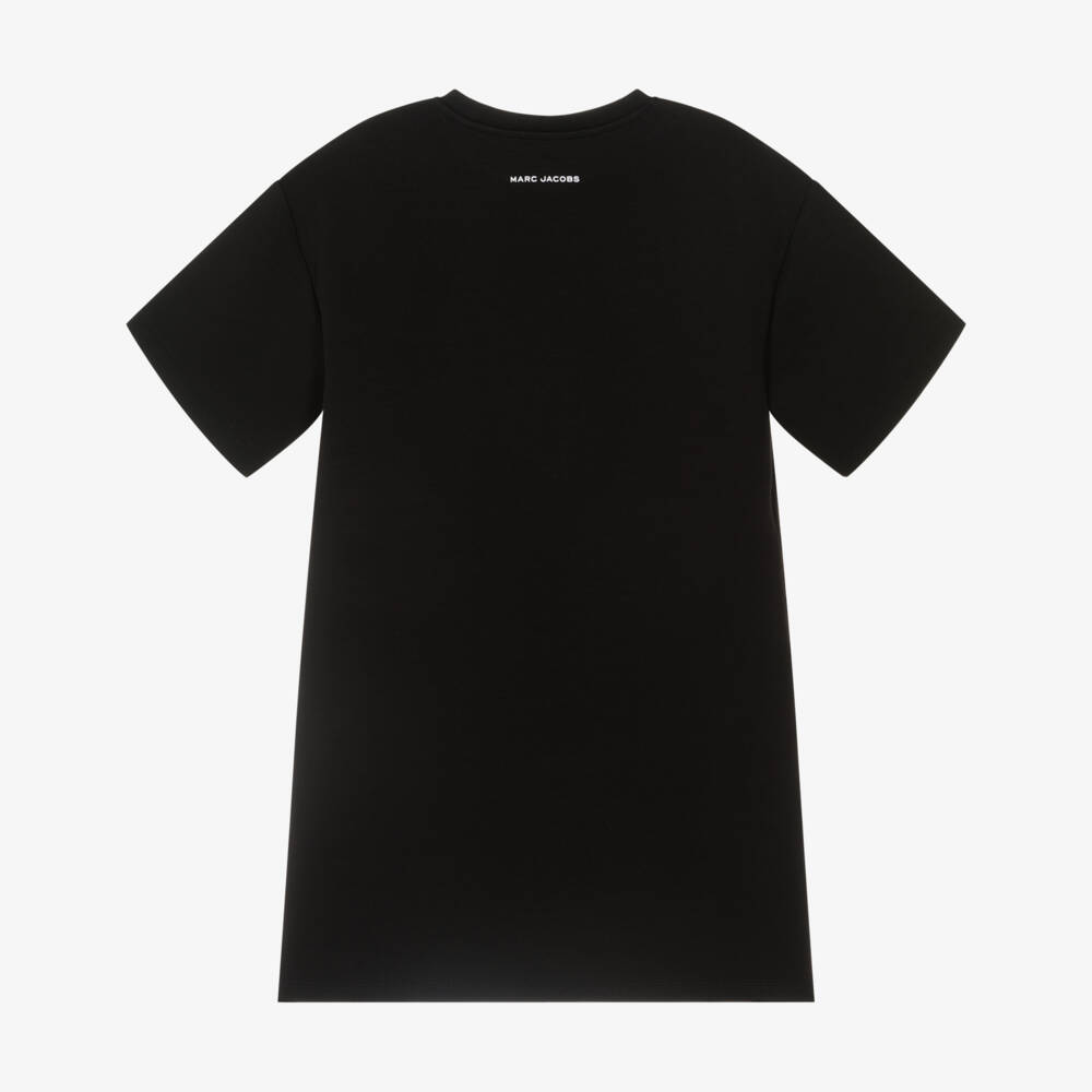 MARC JACOBS-Girls Black Milano Jersey Printed Dress | Childrensalon