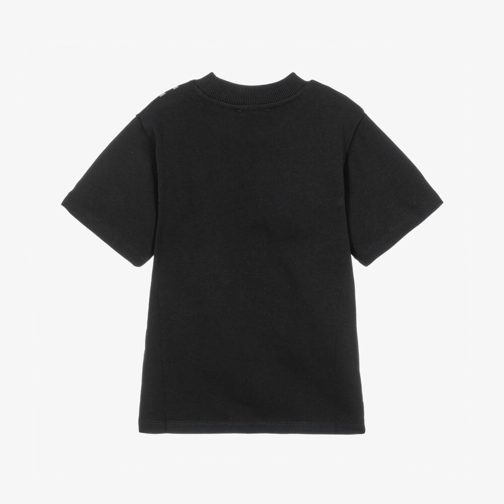MARC JACOBS-Girls Black T-Shirt Dress with a Daisy Pocket | Childrensalon