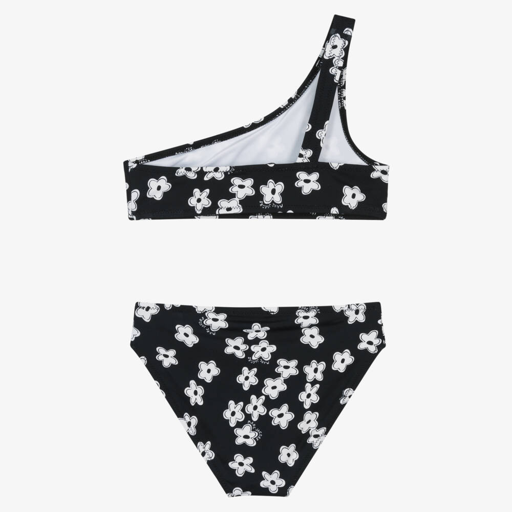 MARC JACOBS-Girls Black & White Daisy Print Bikini | Childrensalon