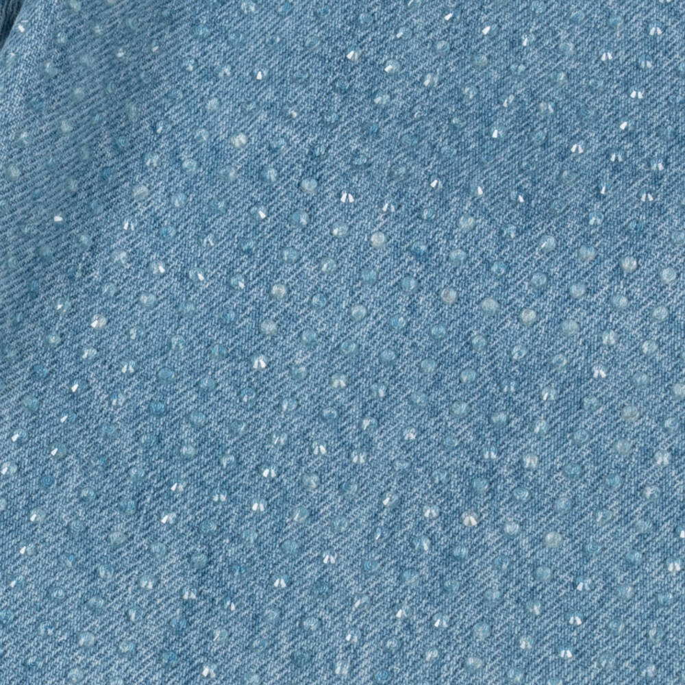 MARC JACOBS-Girls Blue Crystal Denim Jeans | Childrensalon