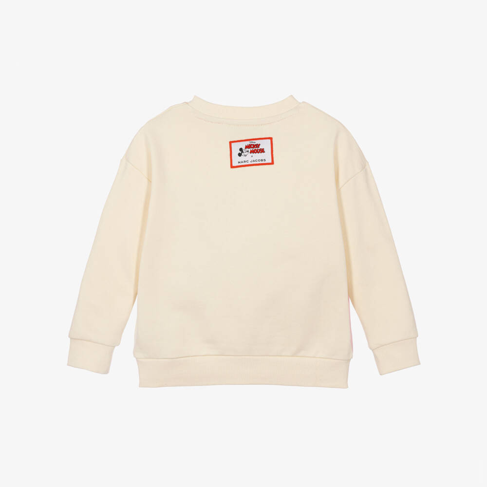 MARC JACOBS-Girls Ivory Cotton Minnie Mouse Print Sweatshirt | Childrensalon