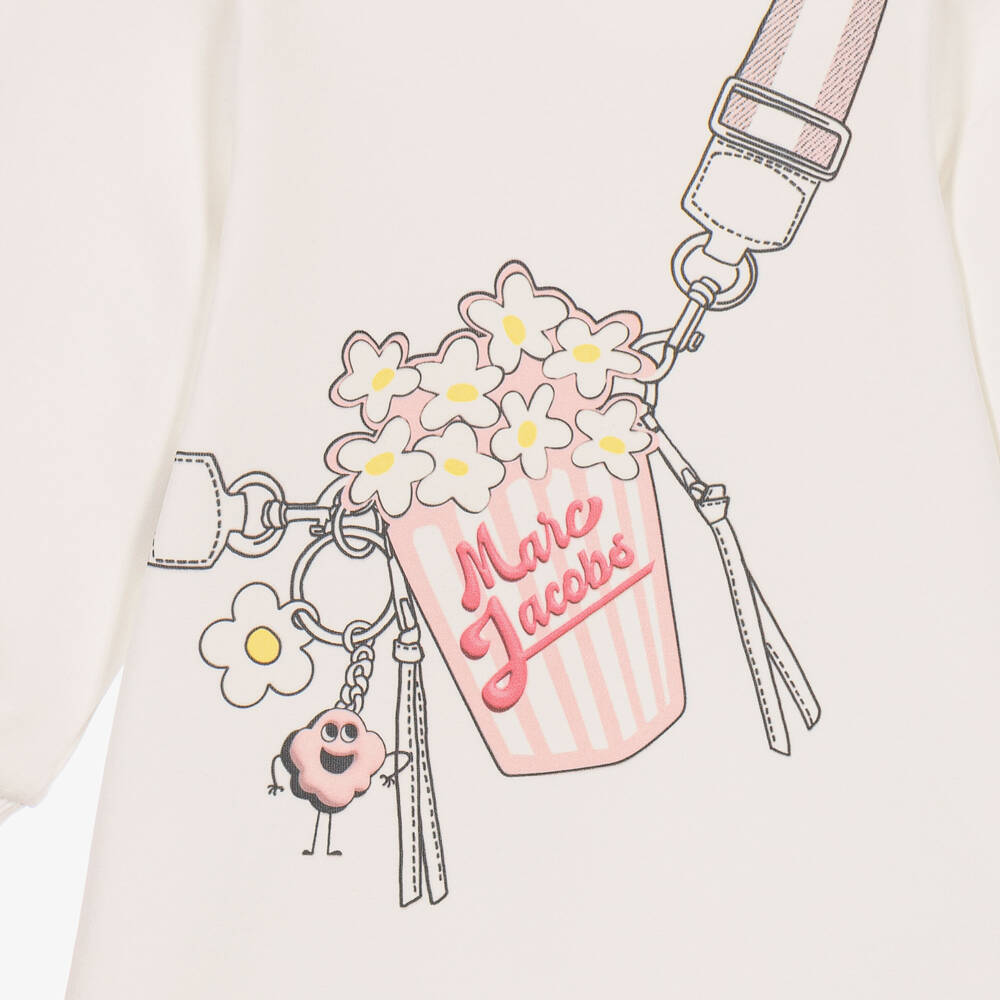 MARC JACOBS-Girls Ivory Dress with a Trompe-l'oeil Print | Childrensalon