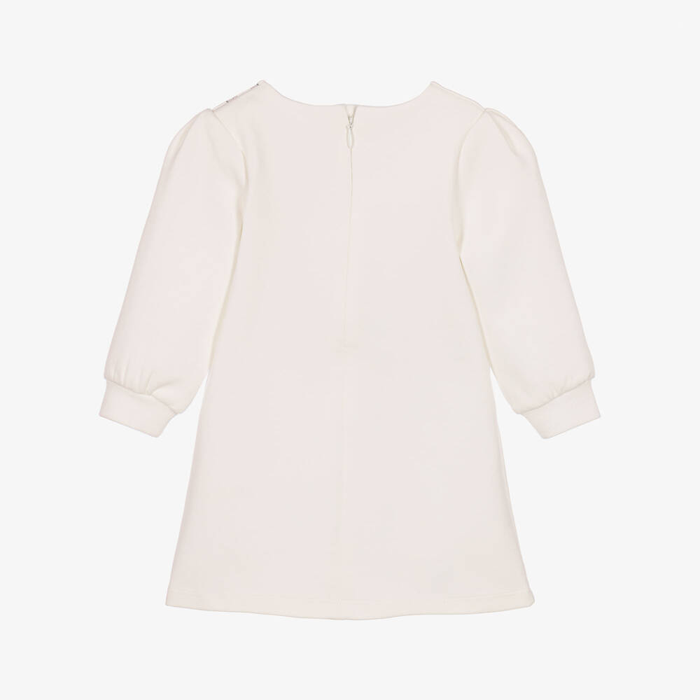 MARC JACOBS-Girls Ivory Dress with a Trompe-l'oeil Print | Childrensalon