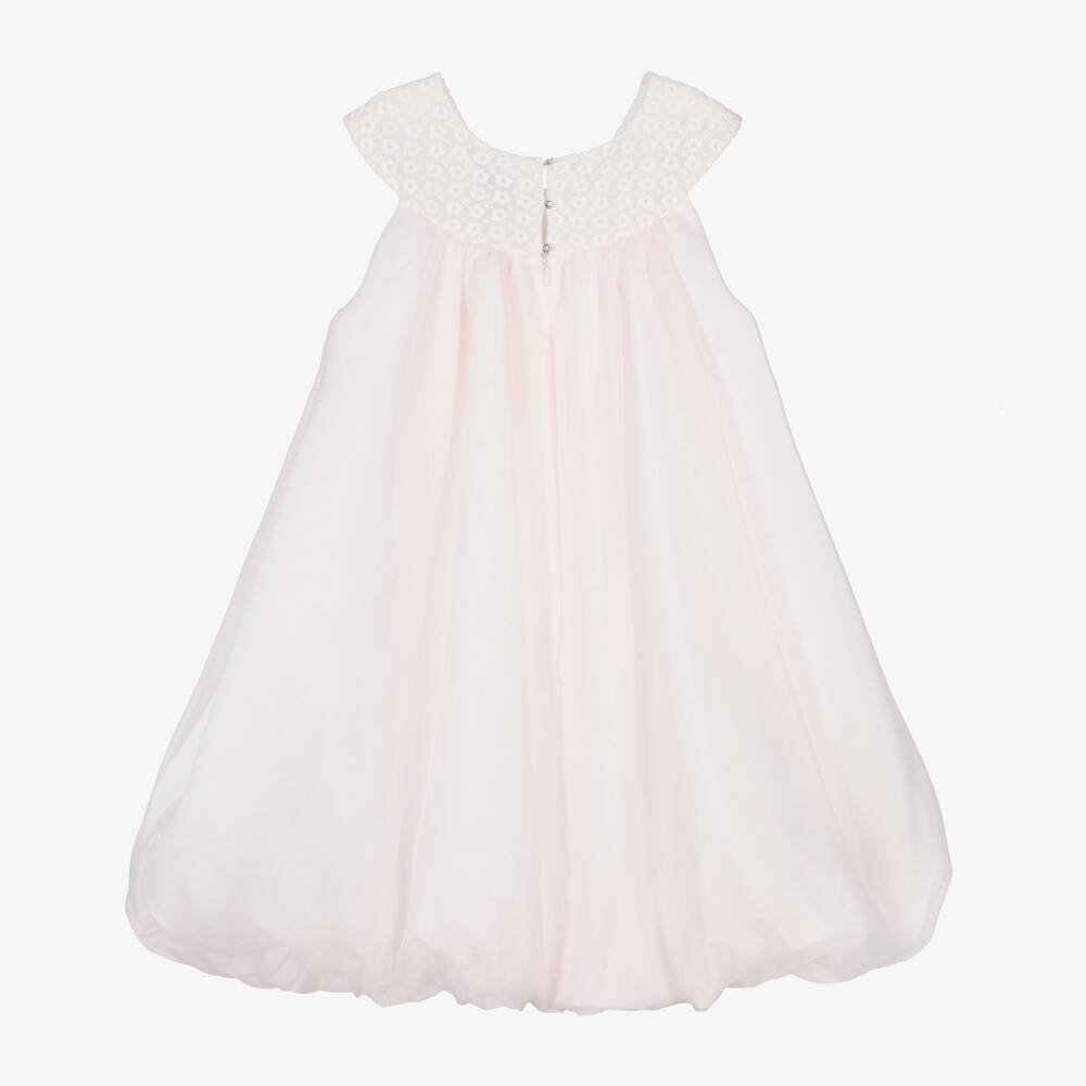 MARC JACOBS-Girls Pale Pink Organza Bow Dress | Childrensalon