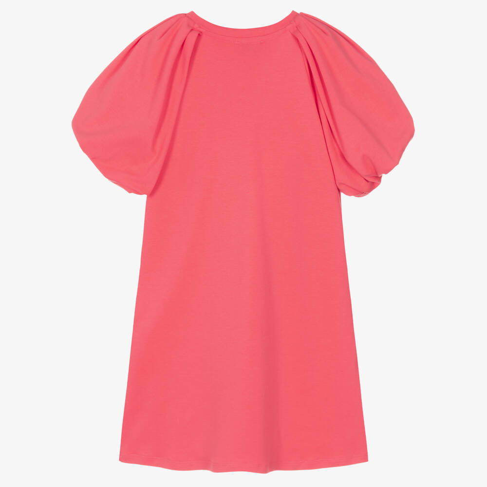 MARC JACOBS-Girls Pink Cotton Jersey Snapshot Bag Print Dress | Childrensalon