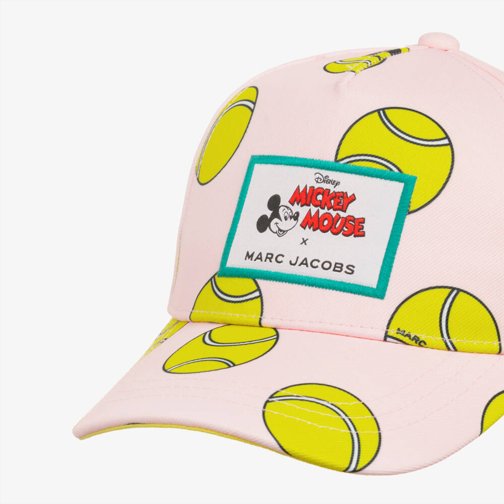 MARC JACOBS-Girls Pink Mickey Mouse Tennis Cap | Childrensalon