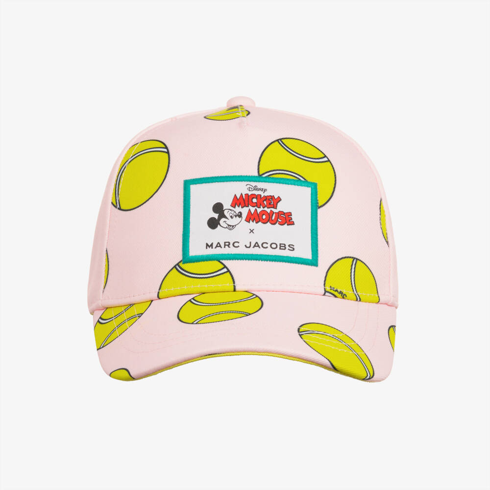 MARC JACOBS-Girls Pink Mickey Mouse Tennis Cap | Childrensalon