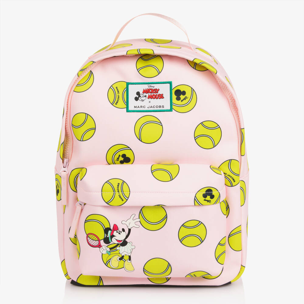 MARC JACOBS-Girls Pink Minnie Mouse Tennis Balls Backpack (36cm) | Childrensalon