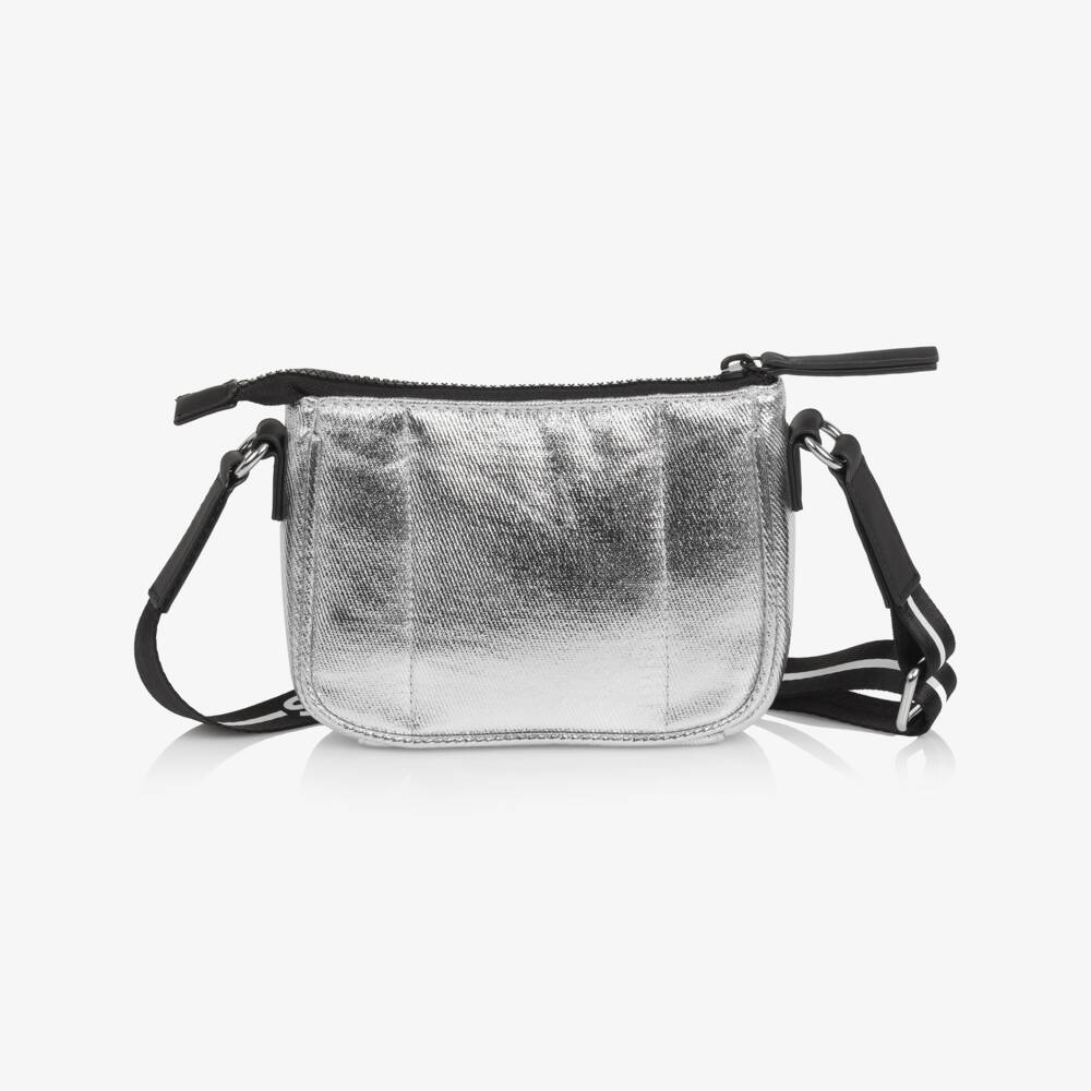 MARC JACOBS-Girls Silver Crossbody Bag (17cm) | Childrensalon