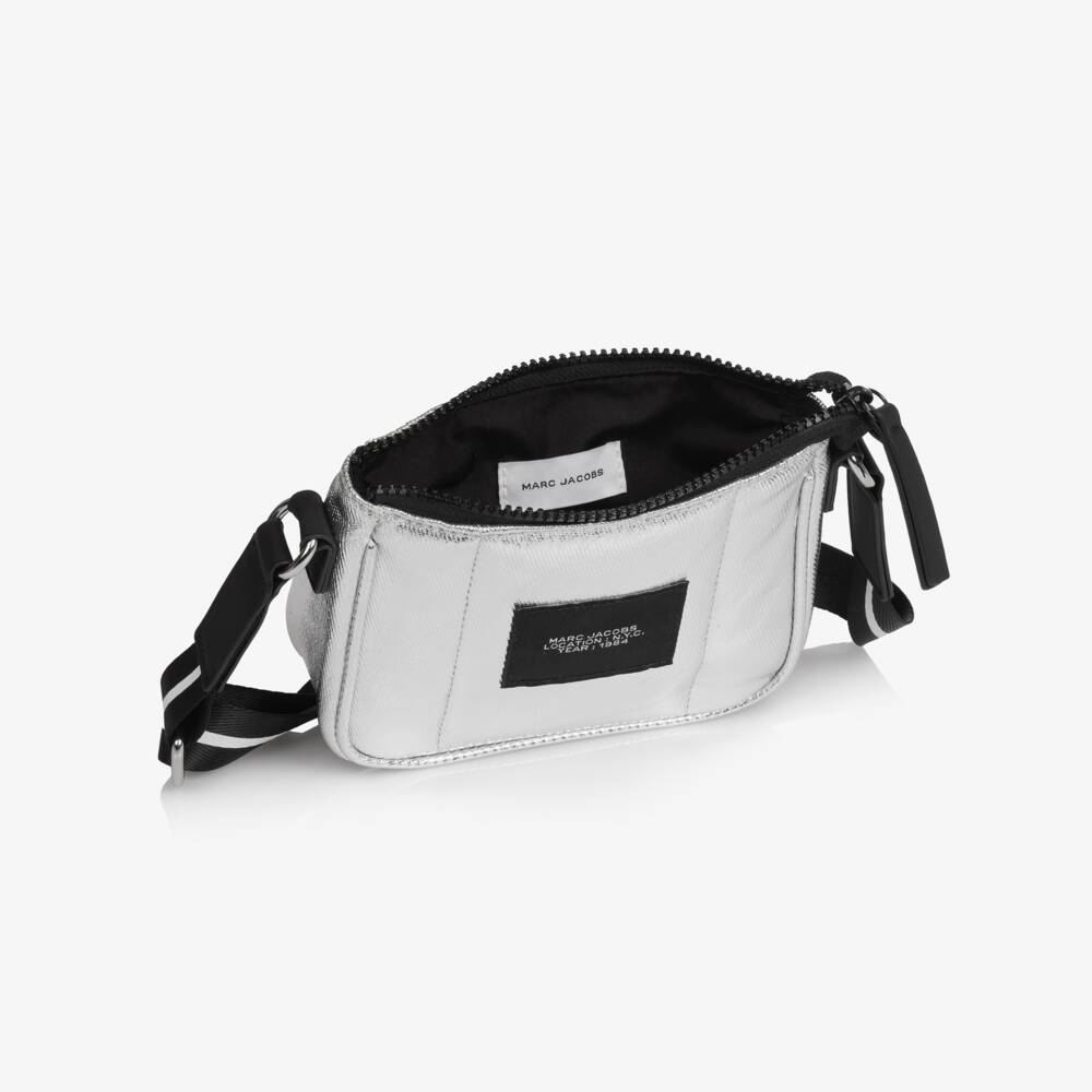 MARC JACOBS-Girls Silver Crossbody Bag (17cm) | Childrensalon