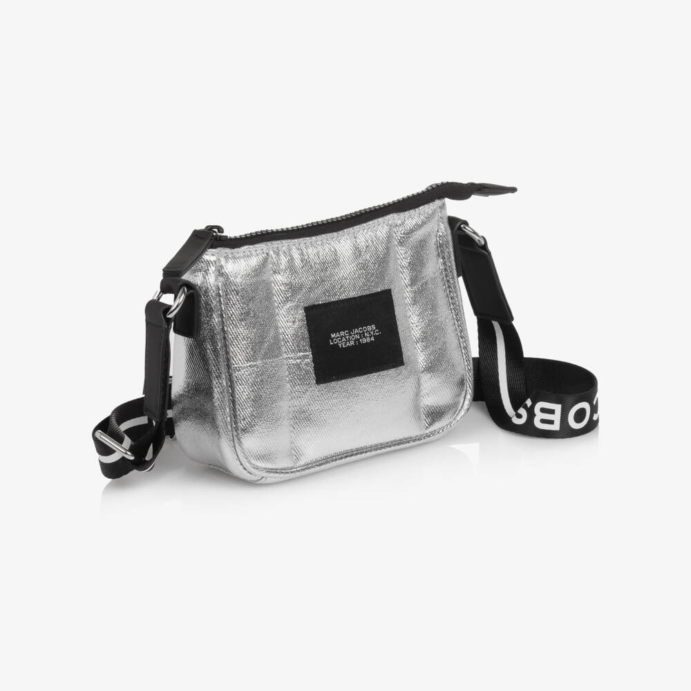 MARC JACOBS-Girls Silver Crossbody Bag (17cm) | Childrensalon