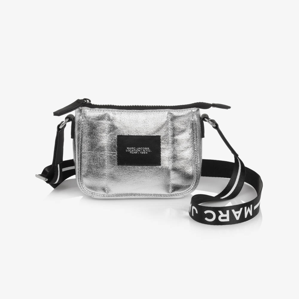 MARC JACOBS-Girls Silver Crossbody Bag (17cm) | Childrensalon