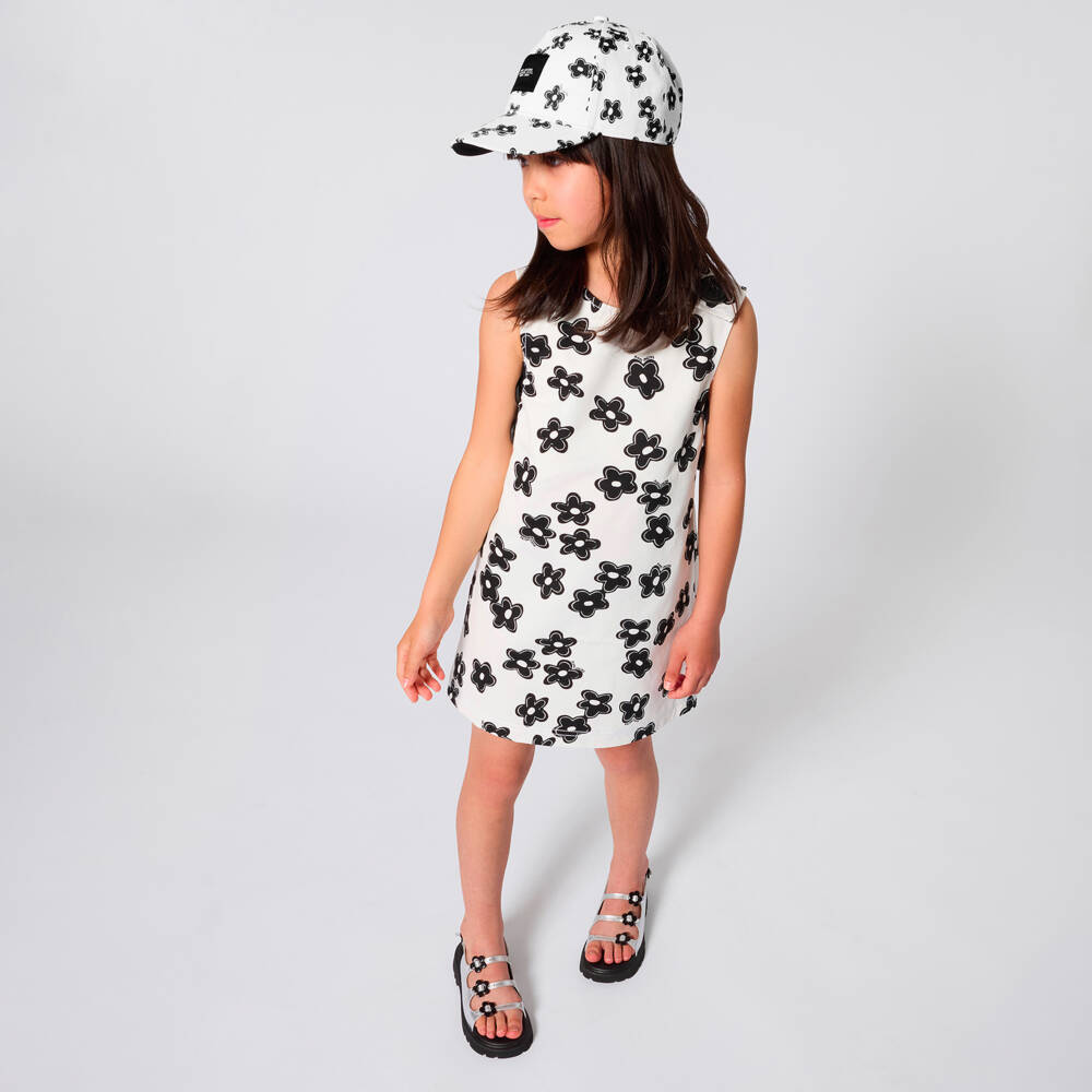 MARC JACOBS-Сандалии серебряные кожаные с пряжками в виде ромашек для девочек | Childrensalon