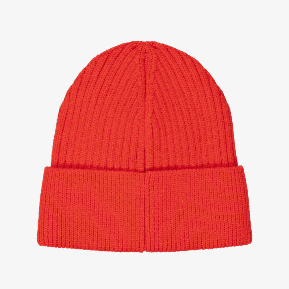 MARC JACOBS-Girls Tomato Red Minnie Mouse Badge Beanie Hat | Childrensalon