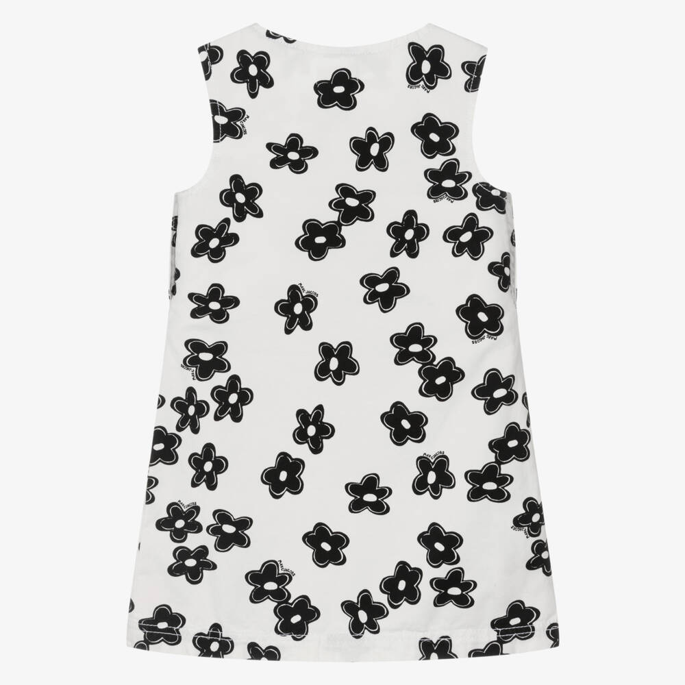 MARC JACOBS-Girls White Cotton Daisy Print Dress | Childrensalon