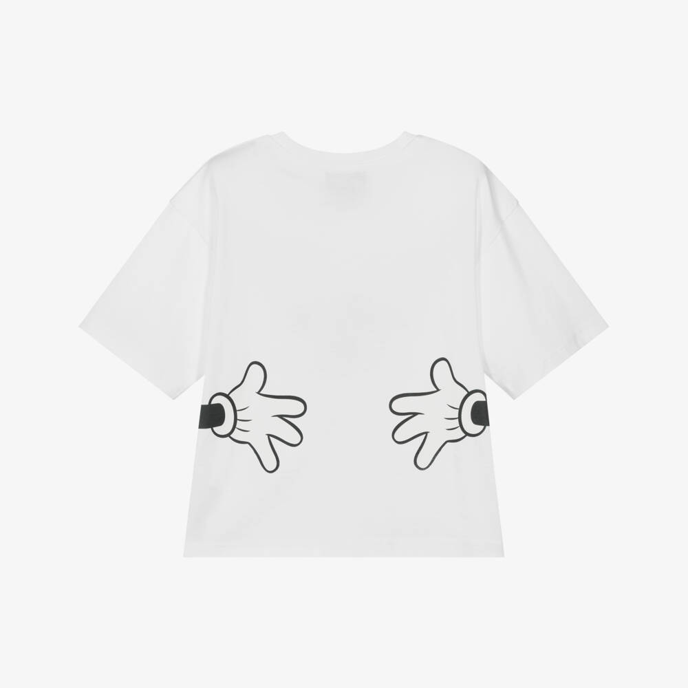 MARC JACOBS-White Cotton Mickey Mouse T-Shirt | Childrensalon