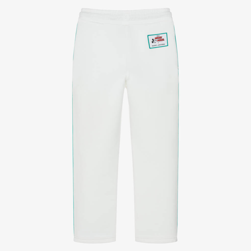 MARC JACOBS-White Mickey Mouse Jersey Joggers | Childrensalon