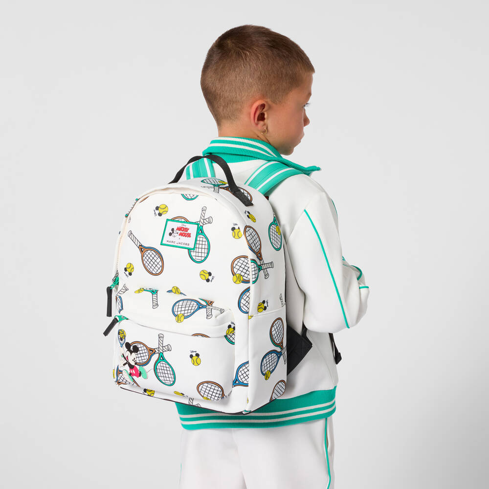 MARC JACOBS-حقيبة ظهر بطبعة ميكي ماوس لون أبيض (36 سم) | Childrensalon