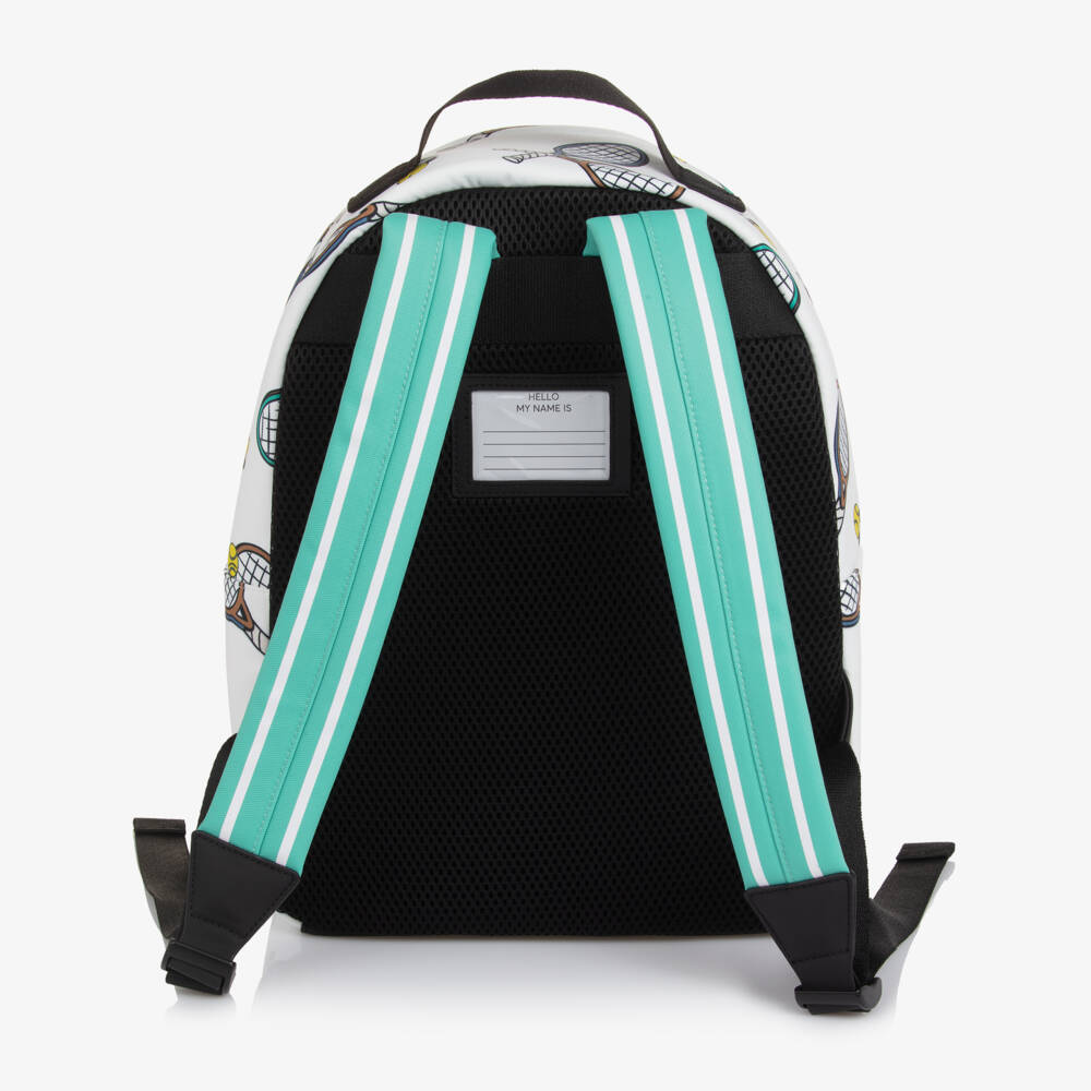 MARC JACOBS-White Mickey Mouse Tennis Racquet Print Backpack (36cm) | Childrensalon