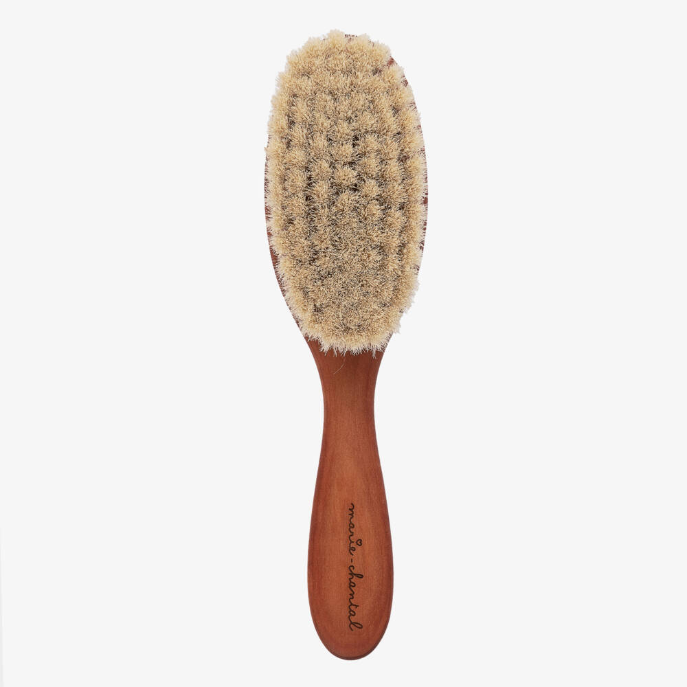 Marie-Chantal-Brown Wood & Bristle Baby Hairbrush | Childrensalon