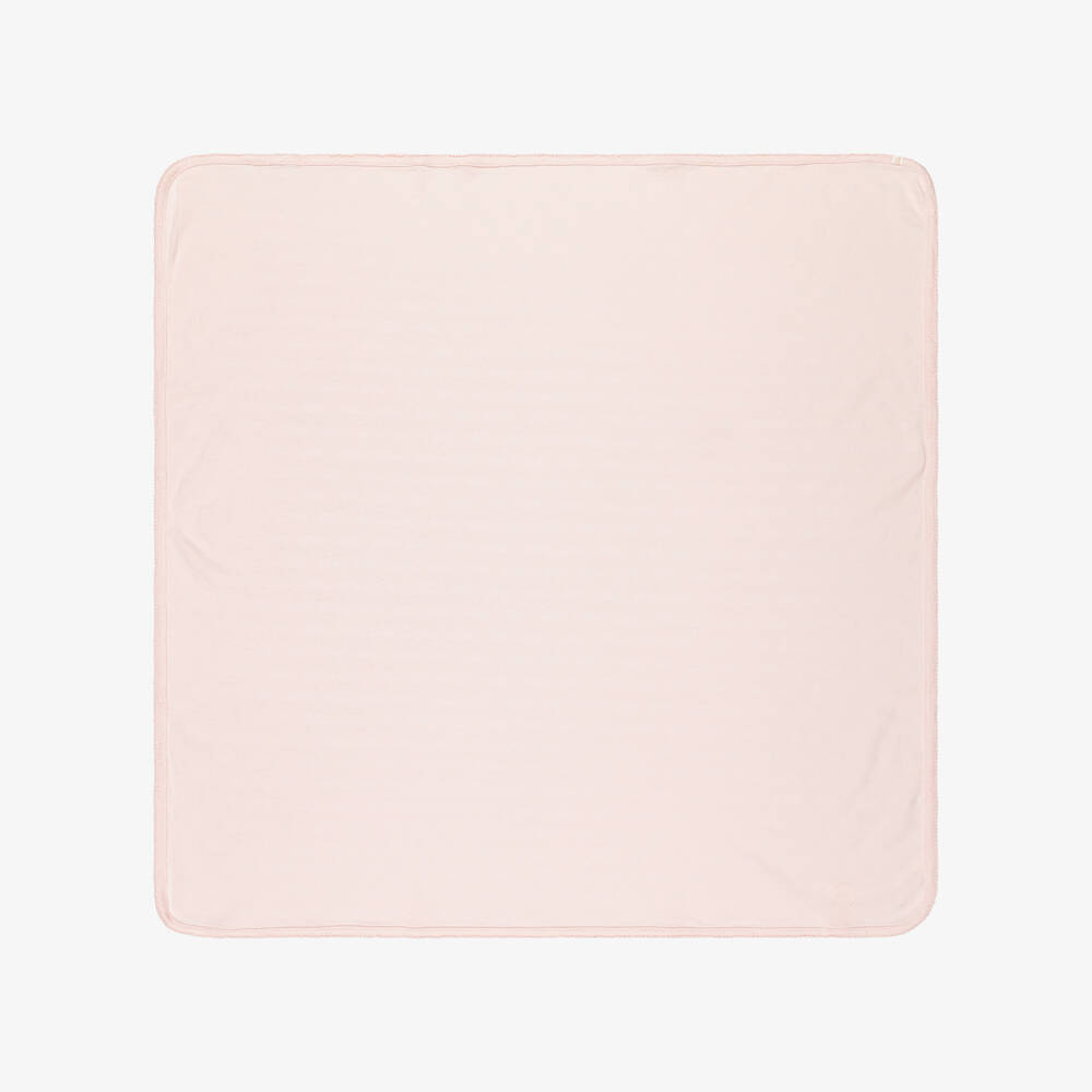 Marie-Chantal-Girls Pink Cotton Pointelle Angel Wing Babysuit Set | Childrensalon