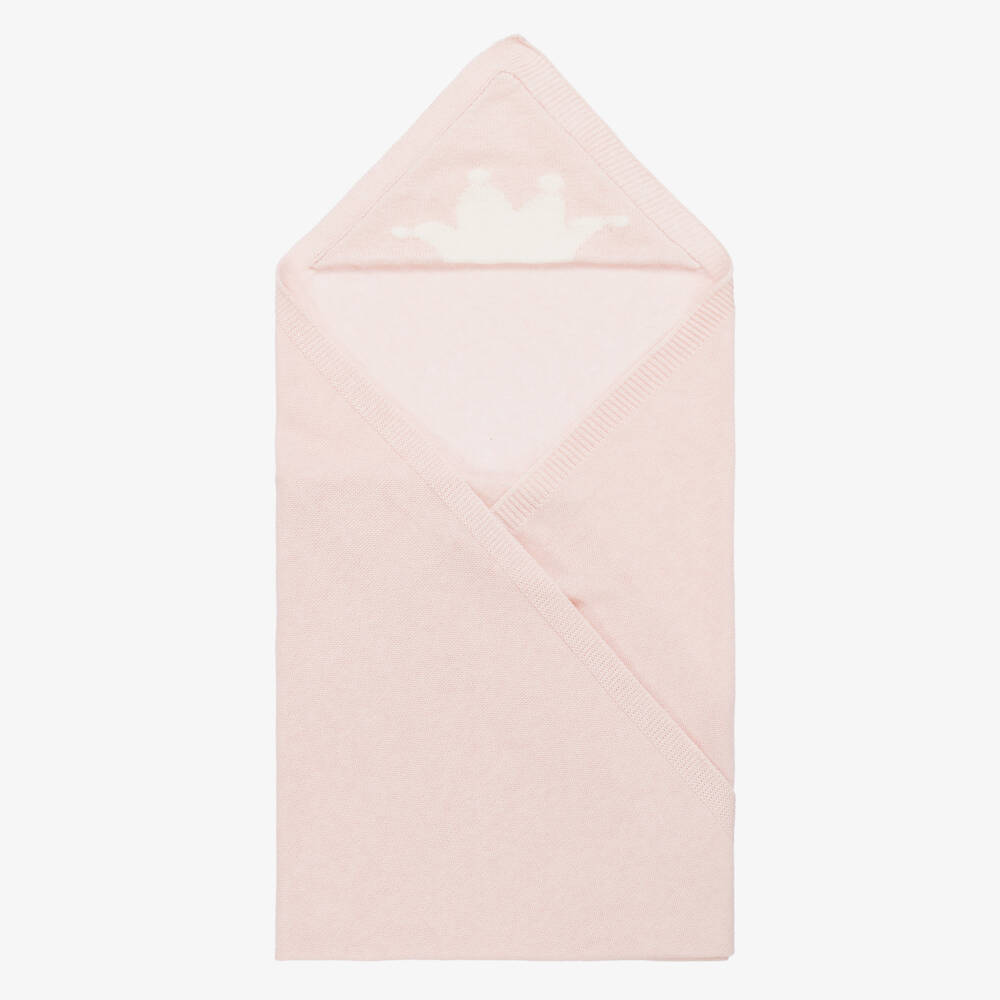 Marie-Chantal-Girls Pink Pima Cotton Babysuit Set  | Childrensalon