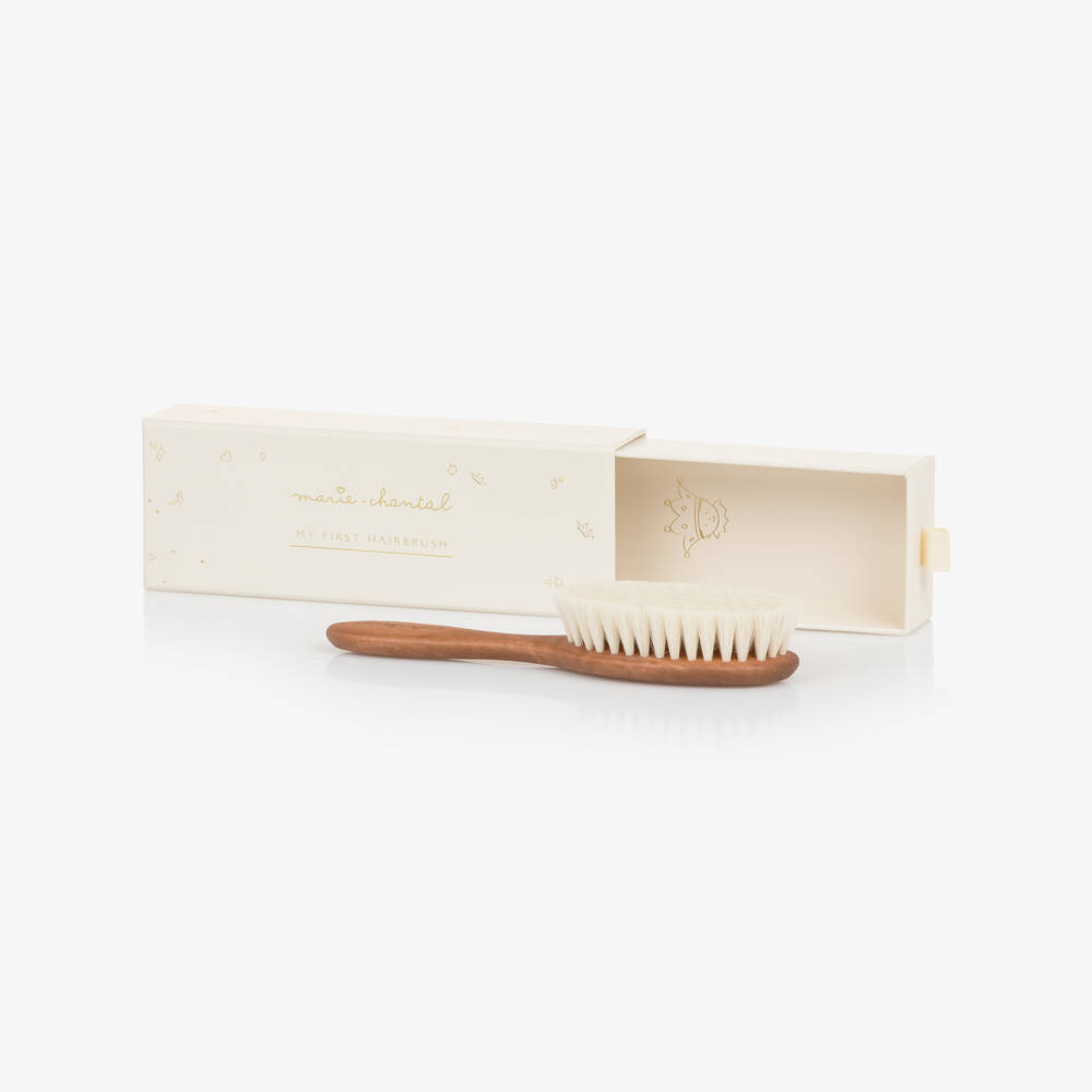 Marie-Chantal-Ivory Ody The Mouse Soft Toy & Baby Hairbrush Gift Set | Childrensalon