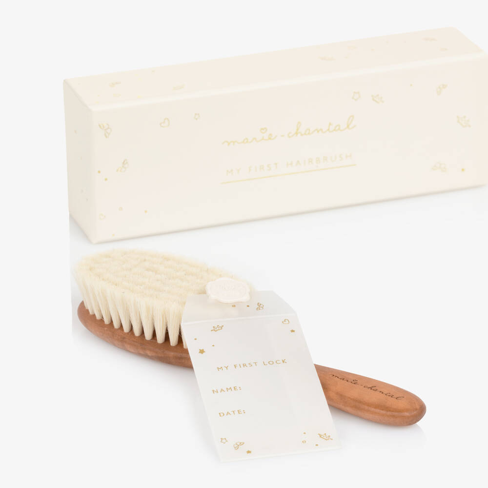 Marie-Chantal-Ivory Ody The Mouse Soft Toy & Baby Hairbrush Gift Set | Childrensalon
