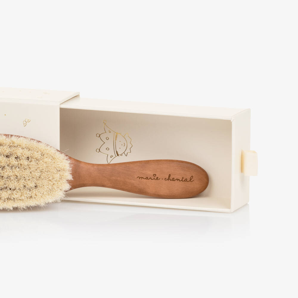 Marie-Chantal-Ivory Ody The Mouse Soft Toy & Baby Hairbrush Gift Set | Childrensalon