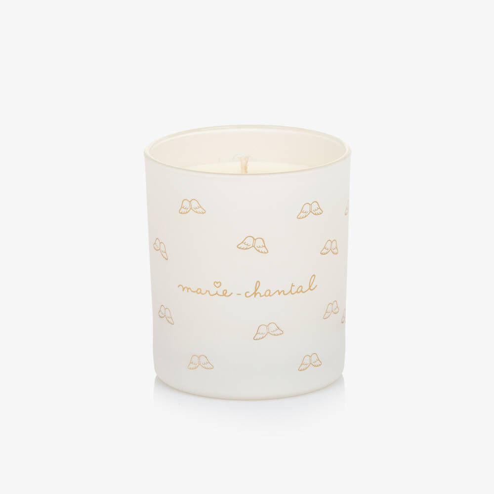 Marie-Chantal-Ivory Scented Angel Wing Candle (9cm) | Childrensalon