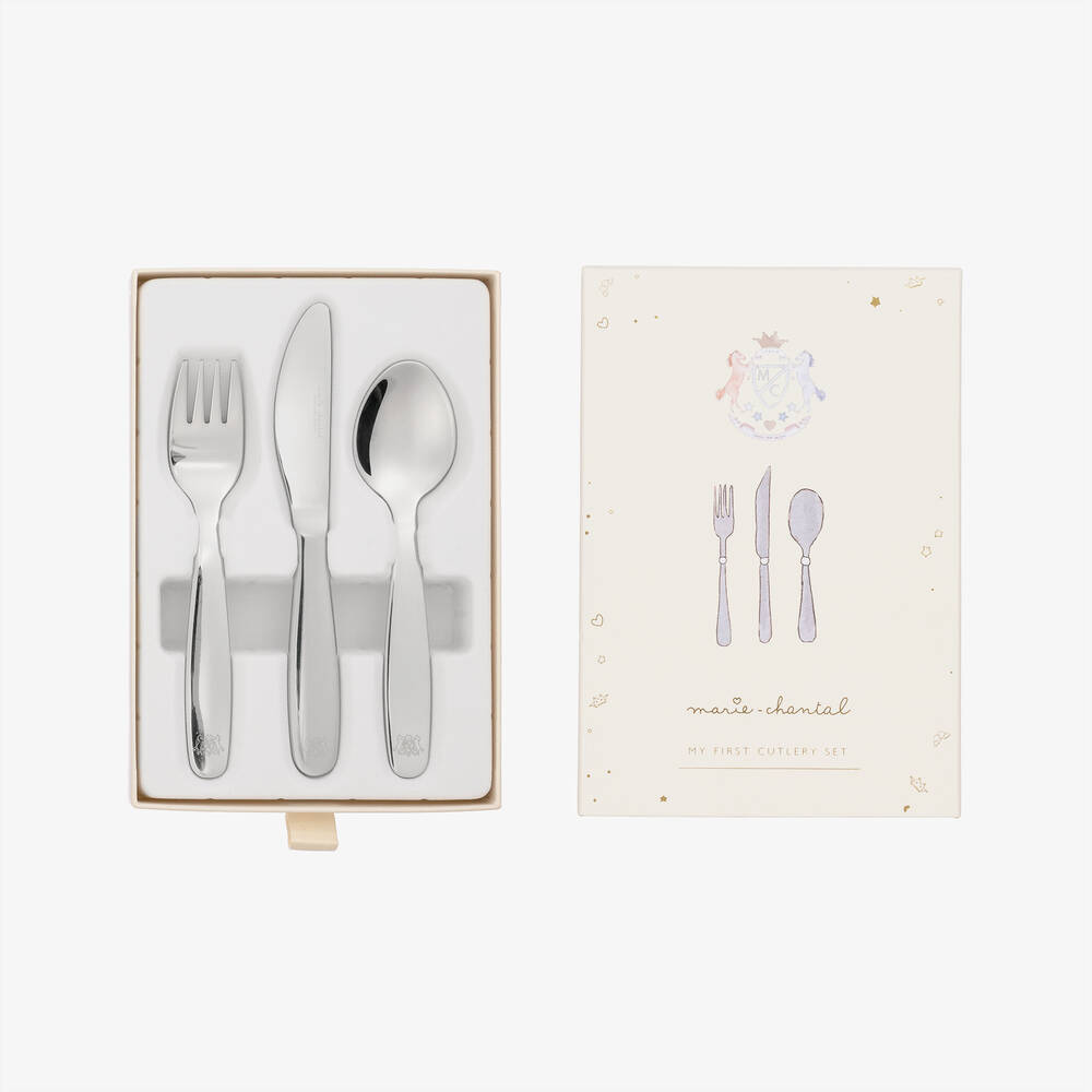 Marie-Chantal-طقم أدوات مائدة ستانلس ستيل للأطفال | Childrensalon