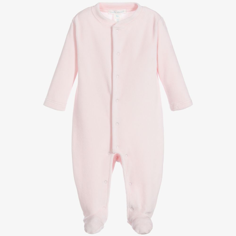 Marie-Chantal-Pink Angel Wings Babygrow | Childrensalon