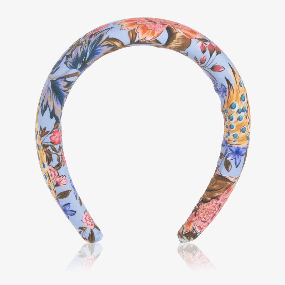 Marlo Kids-Girls Blue & Pink Floral Hairband | Childrensalon