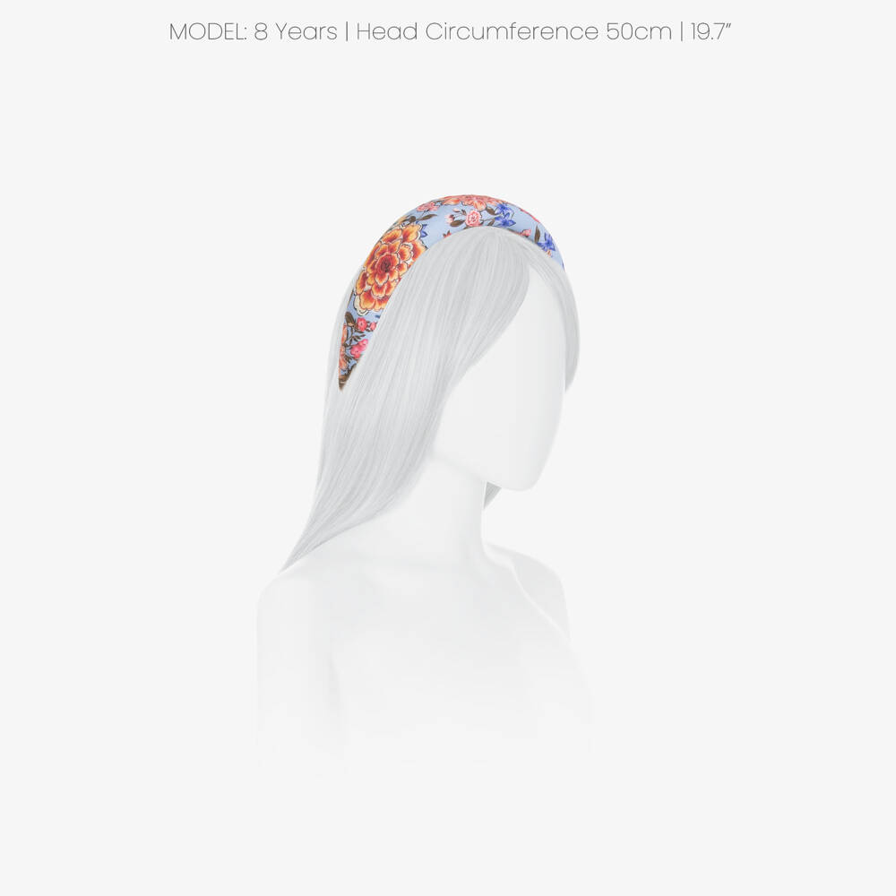 Marlo Kids-Girls Blue & Pink Floral Hairband | Childrensalon
