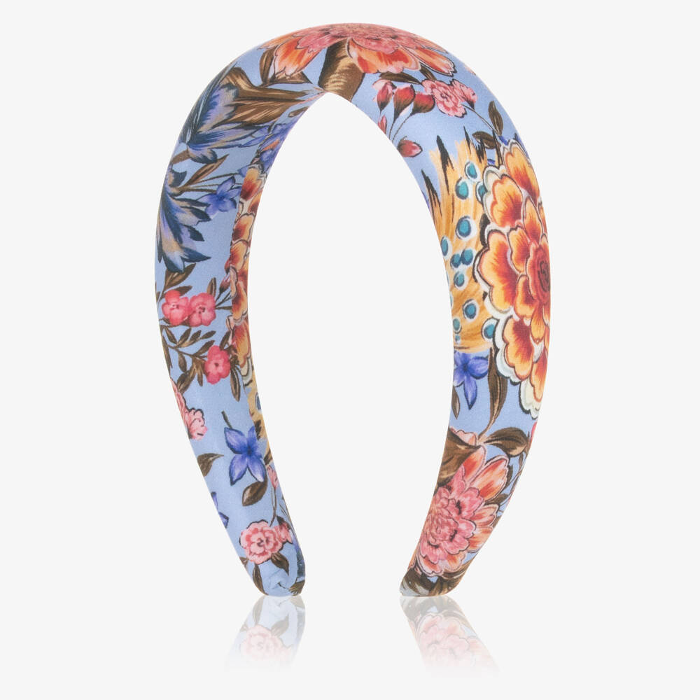 Marlo Kids-Girls Blue & Pink Floral Hairband | Childrensalon