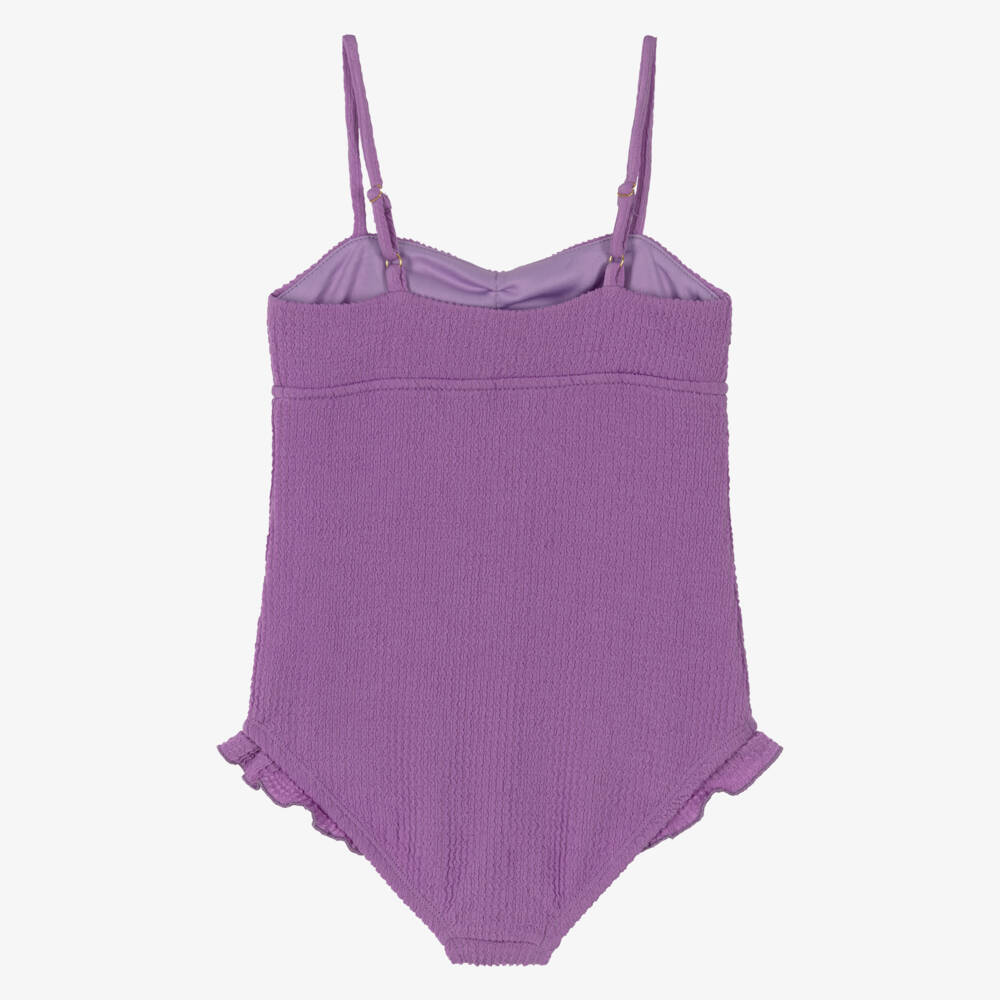 Marlo Kids-Купальник фиолетовый из ткани кринкл для девочек | Childrensalon