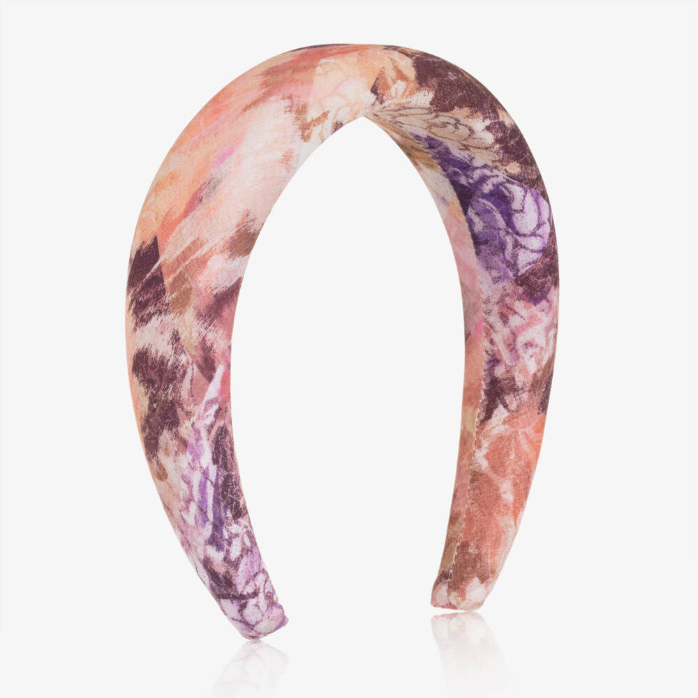 Marlo Kids-Girls Pink & Purple Abstract Floral Hairband | Childrensalon