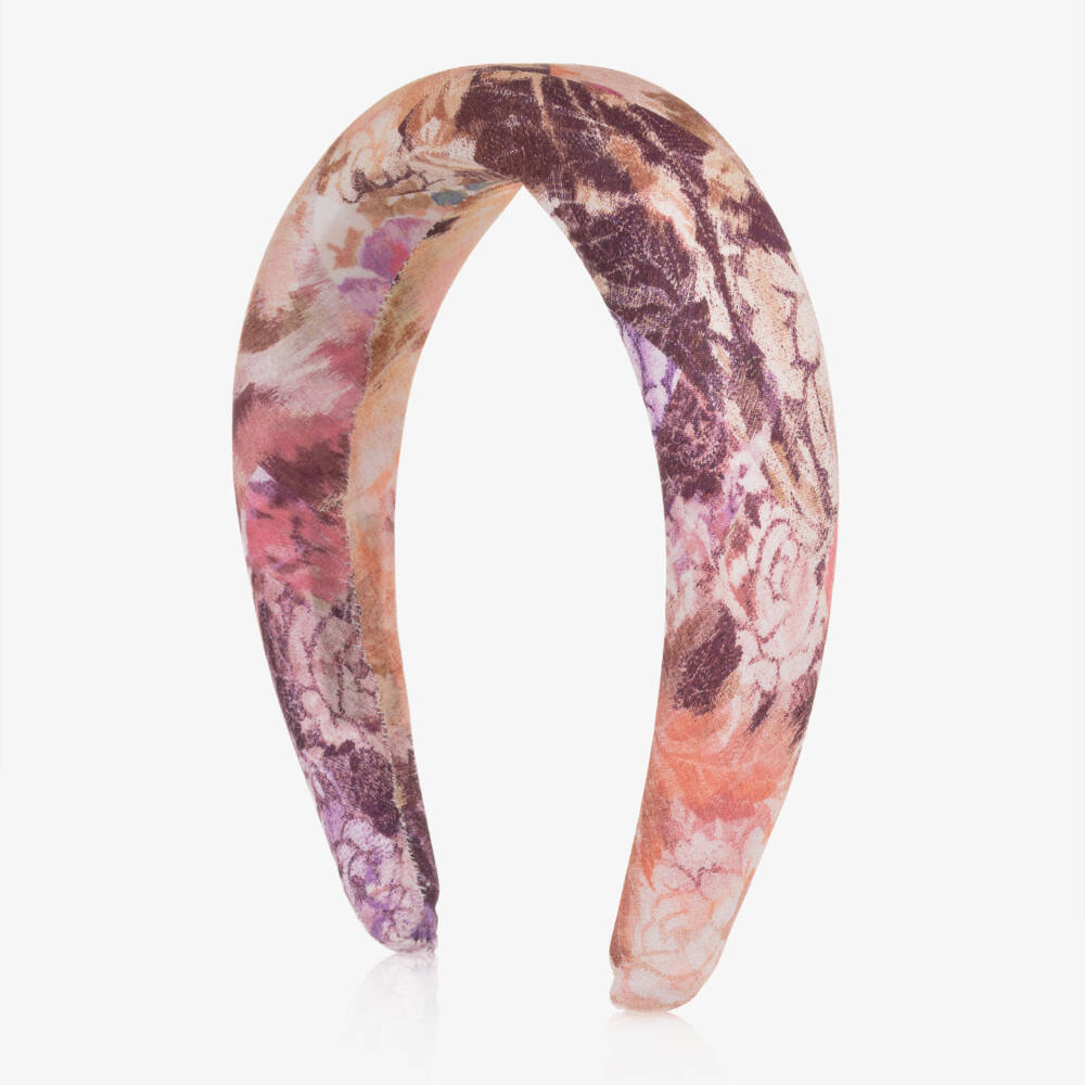Marlo Kids-Girls Pink & Purple Abstract Floral Hairband | Childrensalon