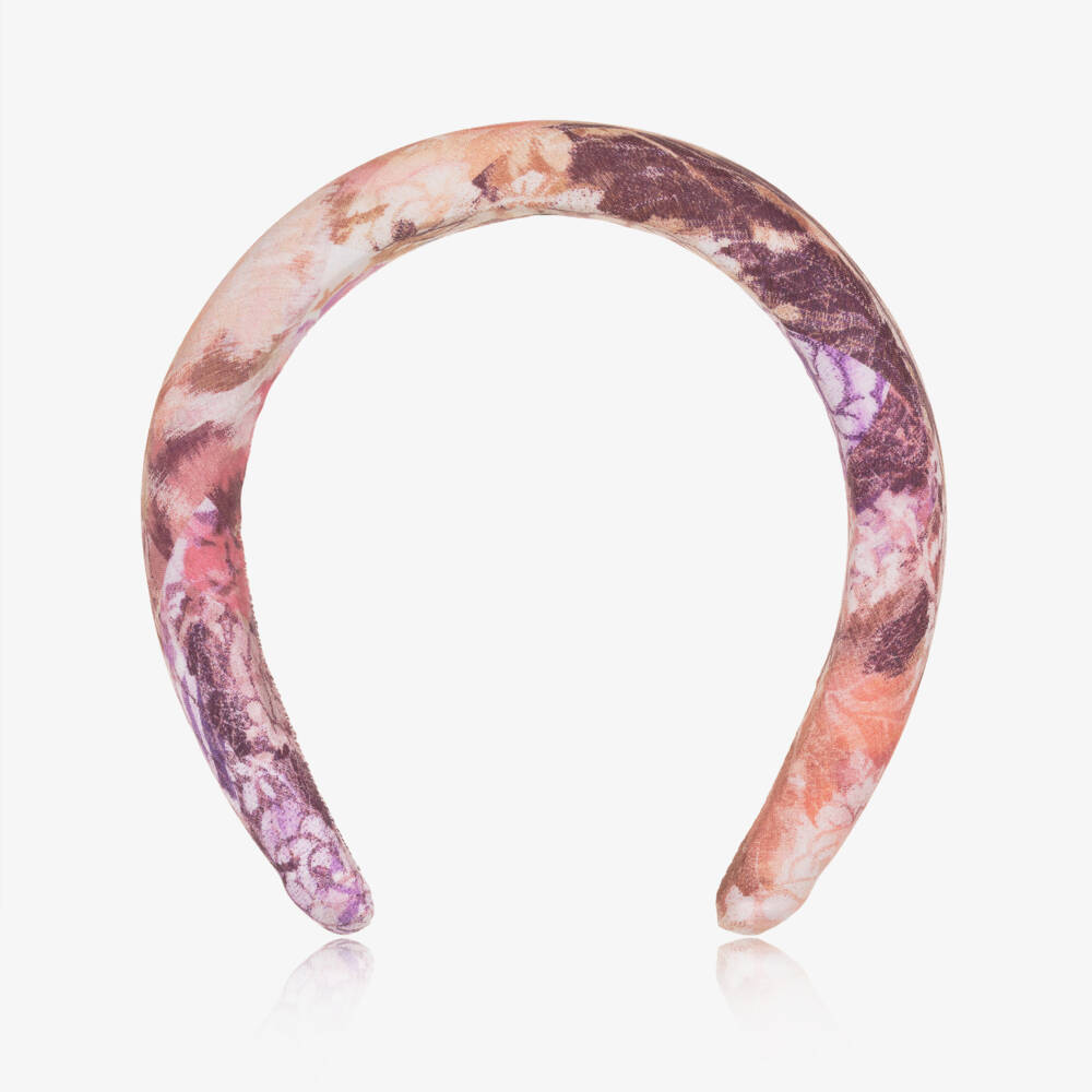 Marlo Kids-Girls Pink & Purple Abstract Floral Hairband | Childrensalon