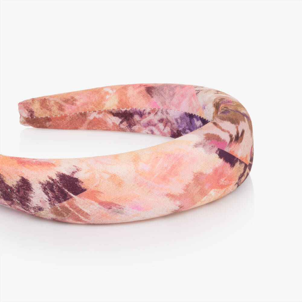 Marlo Kids-Girls Pink & Purple Abstract Floral Hairband | Childrensalon