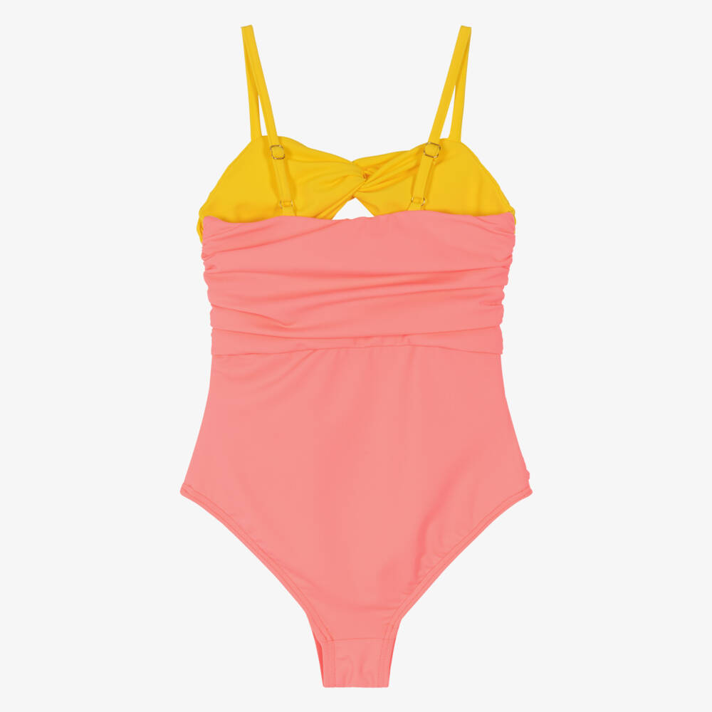 Marlo Kids-Купальник розово-жёлтый для девочек | Childrensalon
