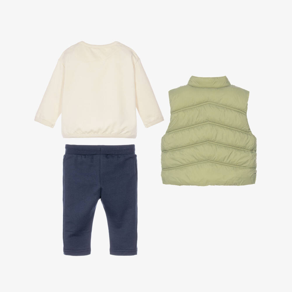 Mayoral-Baby Boys 3 Piece Dinosaur Joggers Set | Childrensalon