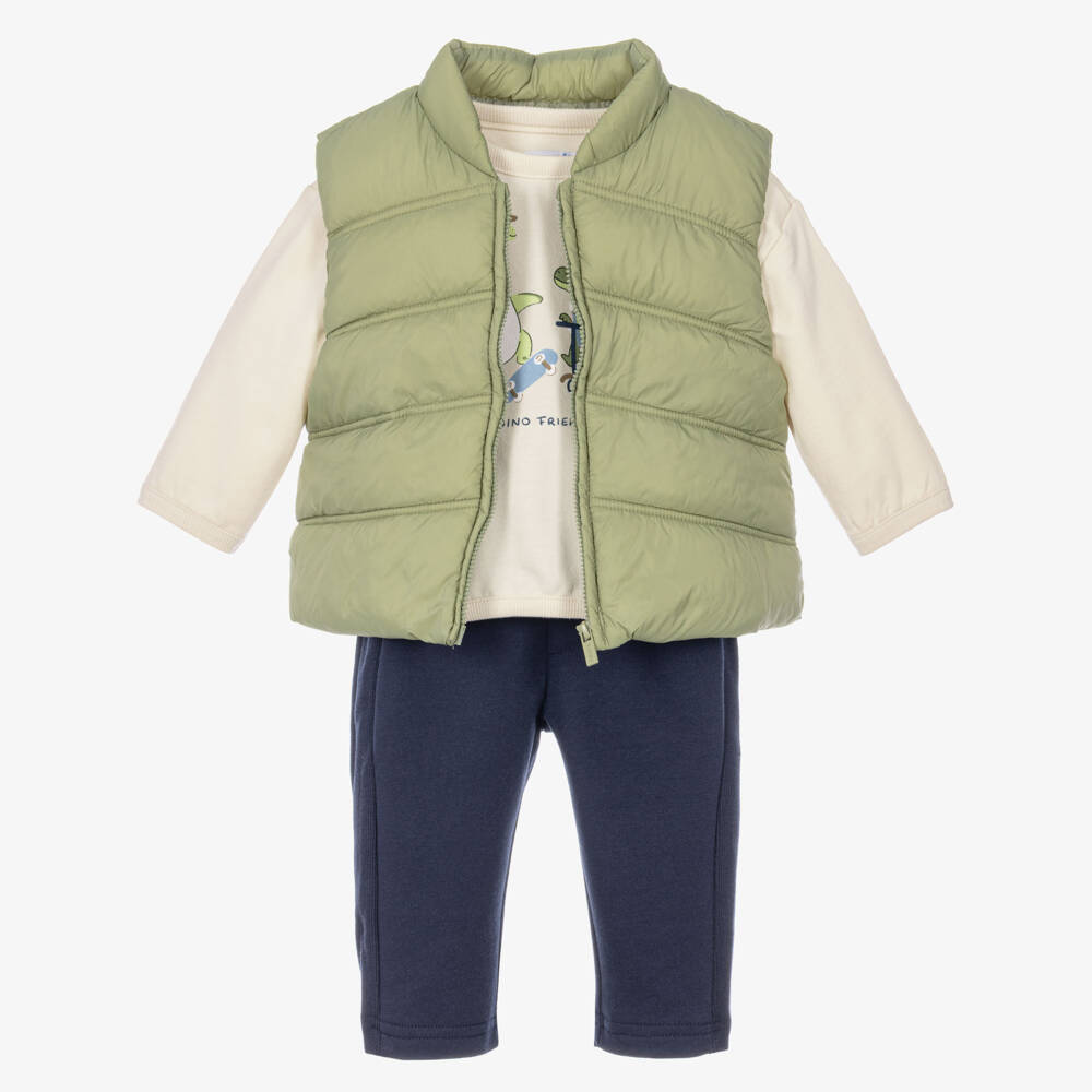 Mayoral-Baby Boys 3 Piece Dinosaur Joggers Set | Childrensalon