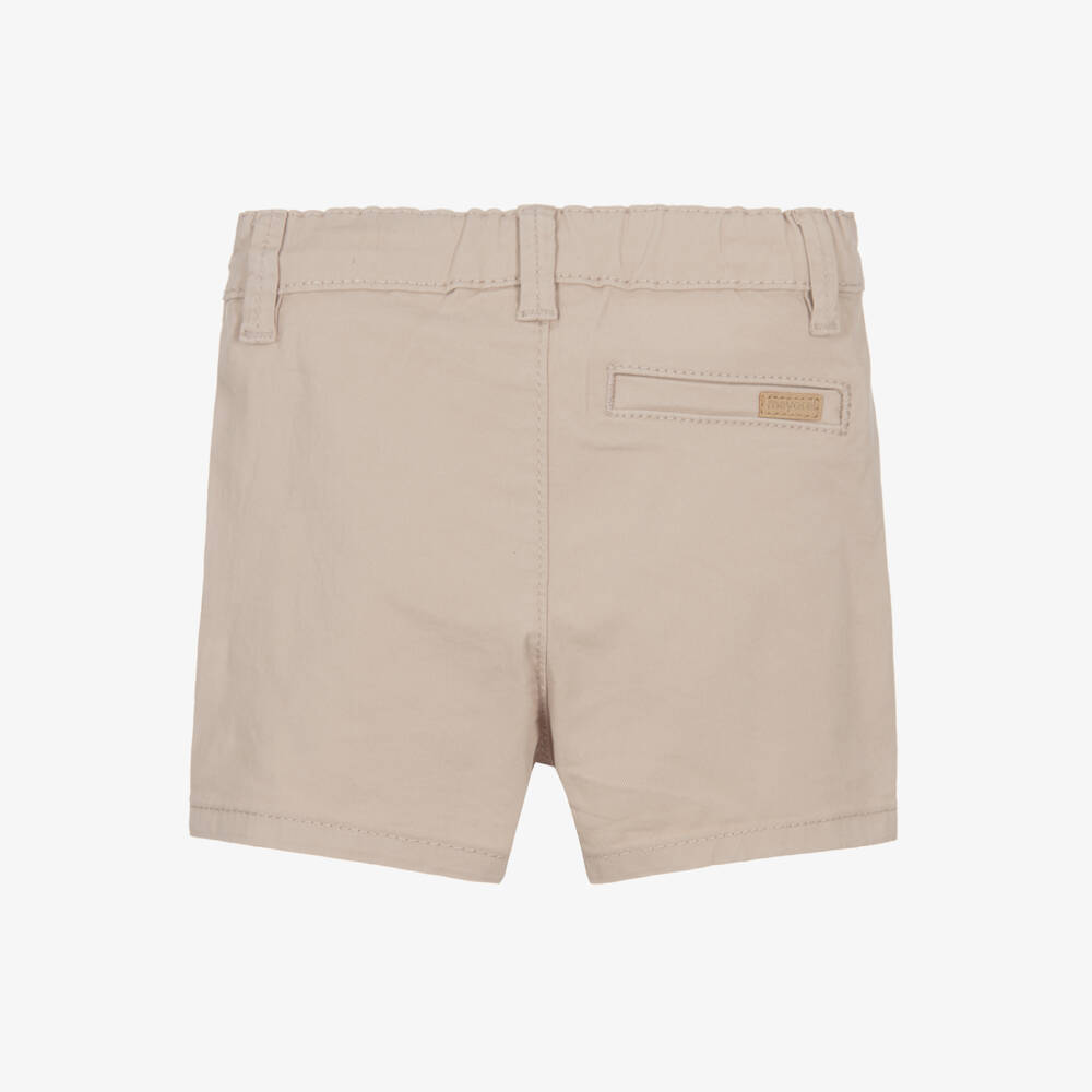 Mayoral Newborn-Baby Boys Beige Chino Style Cotton Shorts | Childrensalon