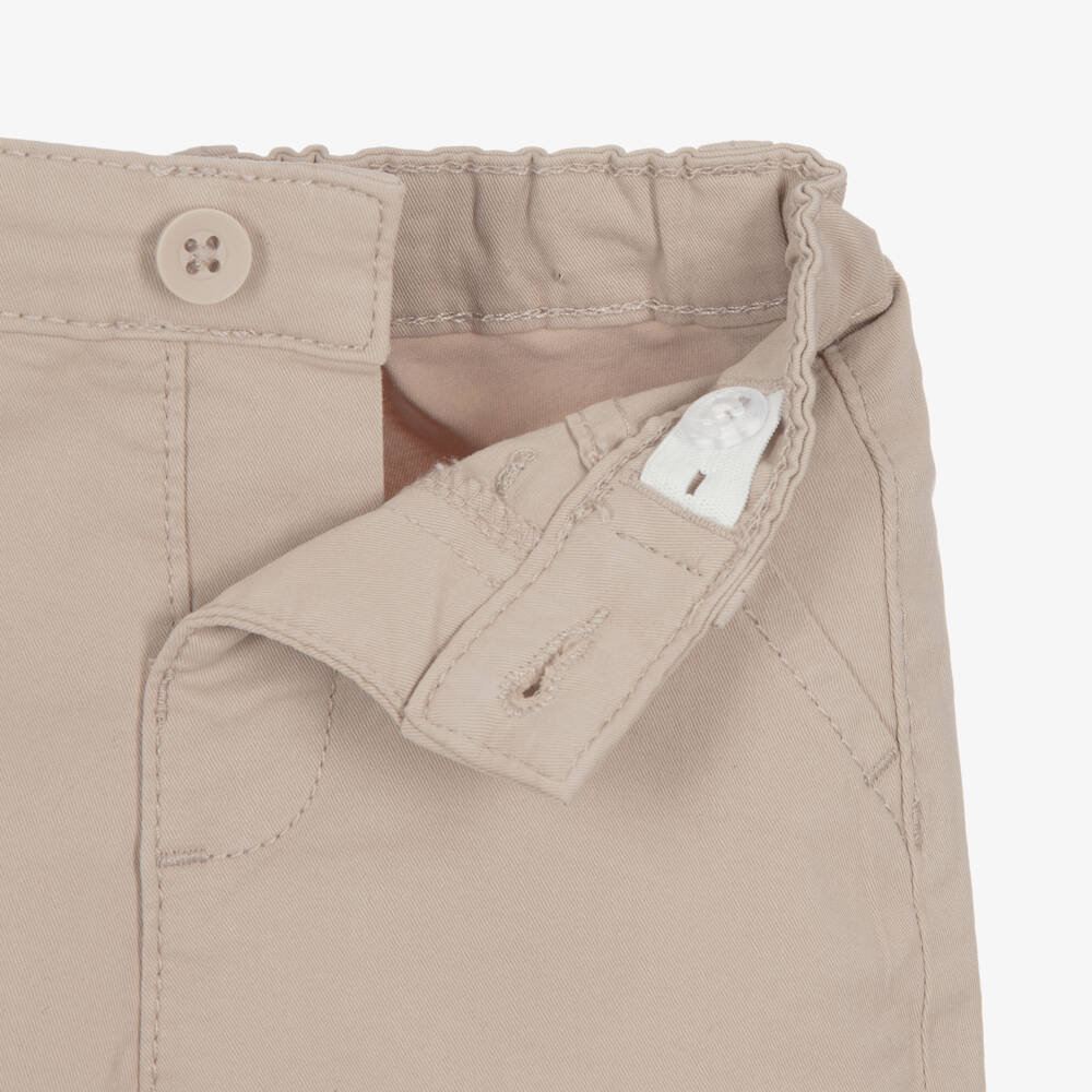 Mayoral Newborn-Baby Boys Beige Chino Style Cotton Shorts | Childrensalon